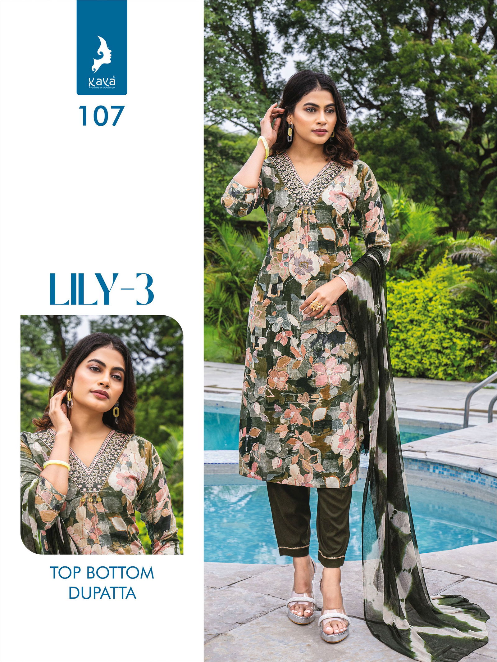 Lily 3 By Kaya Kurti With Bottom Dupatta Wholesale Shop In Surat
